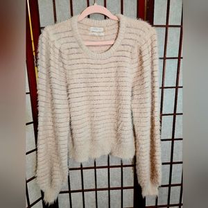 Urban Outfitters Fuzzy Metallic Stripe Sweater
